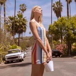 Reformation Multicolor Striped Mini Dress